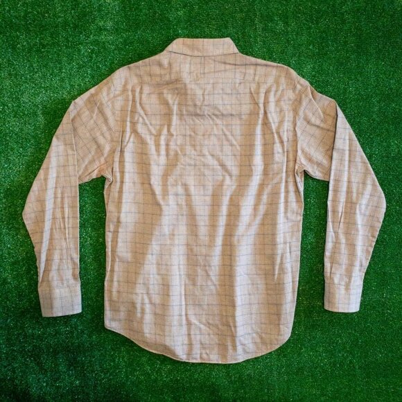 POLO RALPH LAUREN CHECKED TWILL MENS LONG SLEEVE BUTTOON DOWN SHIRT BROWN SIZE M - Picture 4 of 5